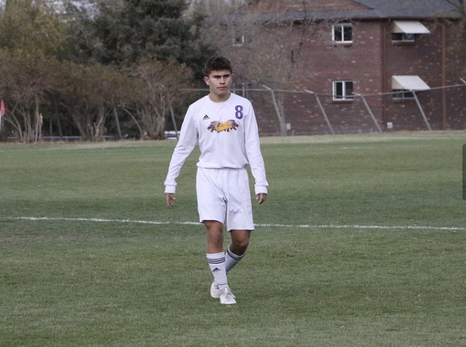 Junior Oliver Garnica playing soccer