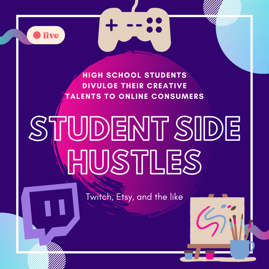 High school students divulge their creative talents to online consumers