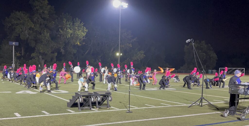 The band performs at the Homecoming half-time show